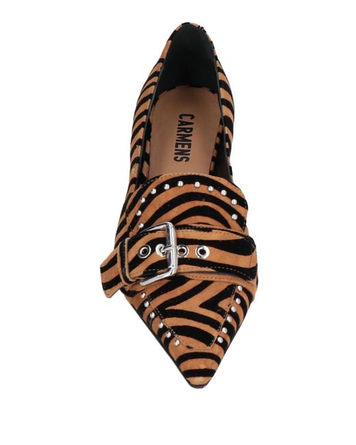 Carmens Brown Camel Pumps Leather