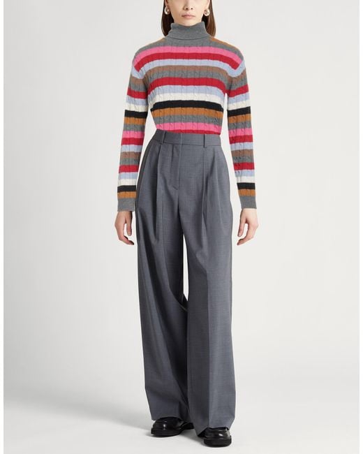 Semicouture Red Turtleneck Wool, Polyamide