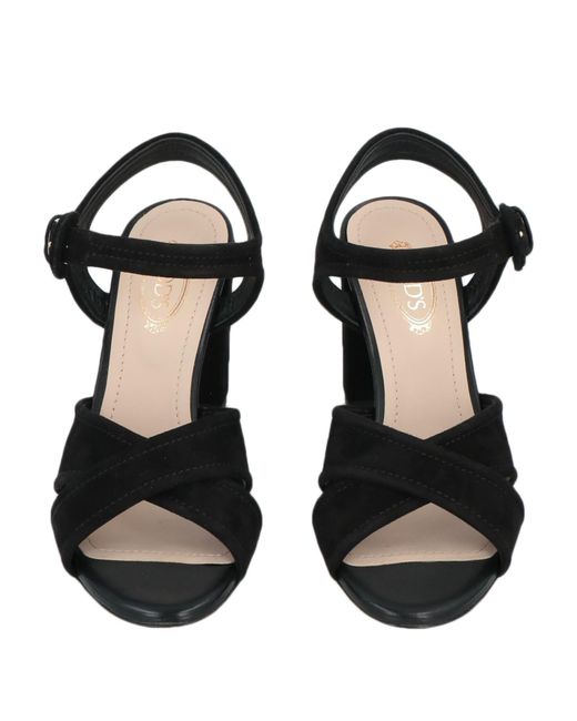 Tod's Black Sandals