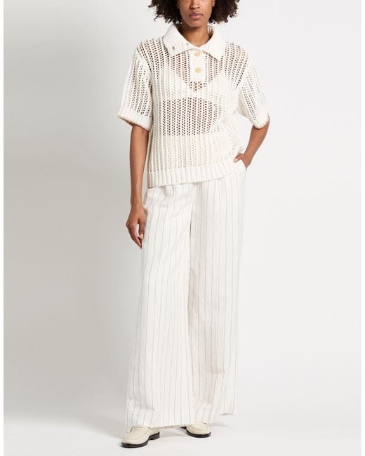 Brunello Cucinelli White Turtleneck Cotton