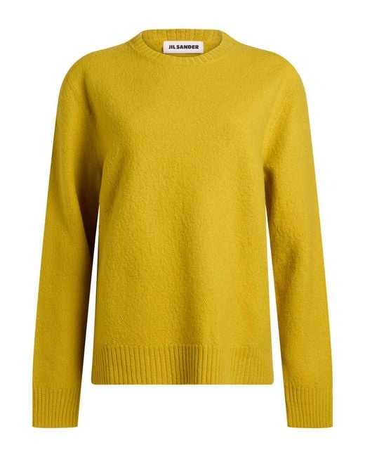 Jil Sander Yellow Sweater Wool