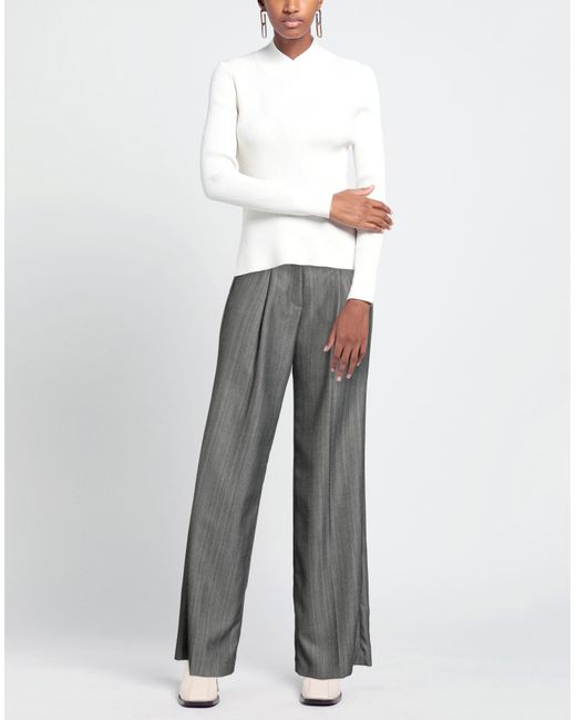 Luisa Cerano Gray Pants Polyester, Viscose