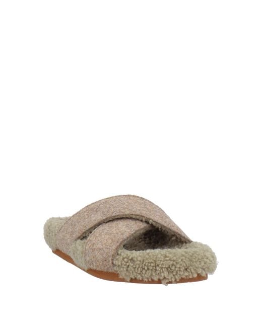 Ancient Greek Sandals Gray Sand Sandals Textile Fibers, Shearling