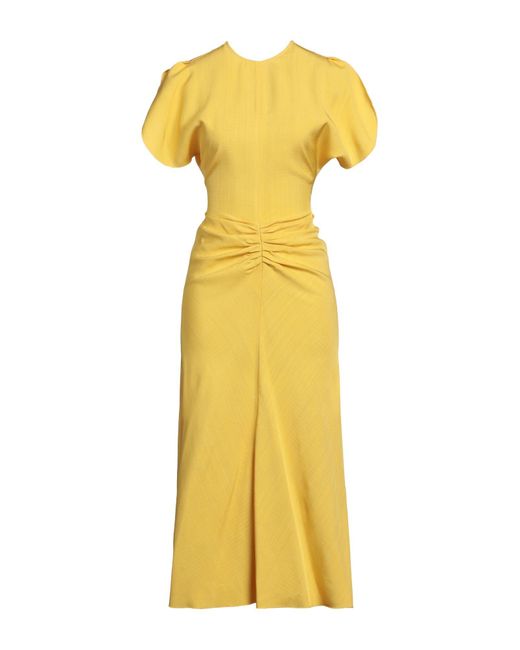 Victoria Beckham Yellow Maxi Dress