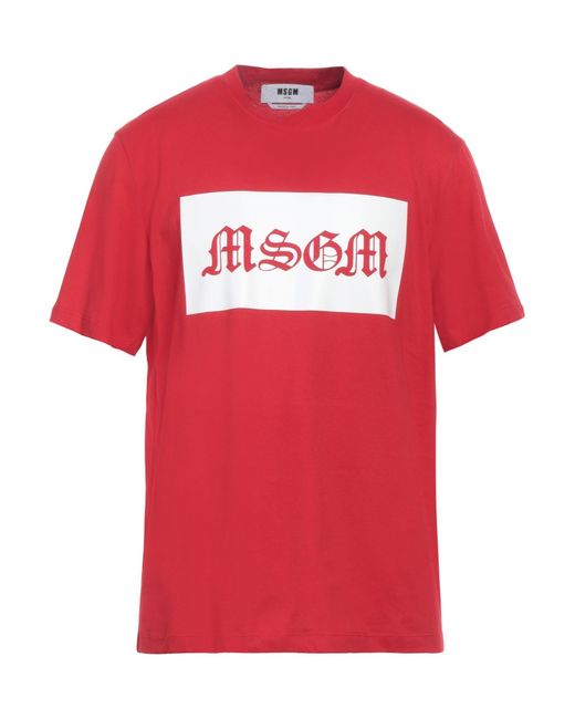 MSGM T-shirts in Red für Herren