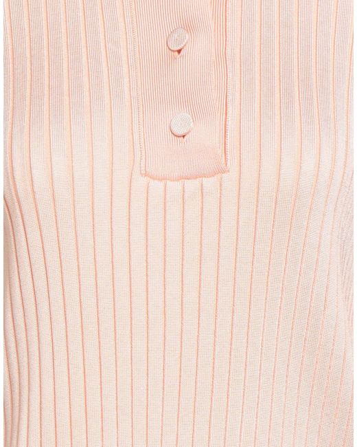 Jil Sander Pink Light Polo Shirt Viscose, Polyamide, Elastane
