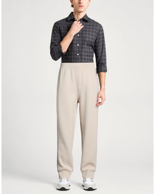 Emporio Armani Natural Cream Pants Polyester, Lyocell, Cotton, Elastane for men