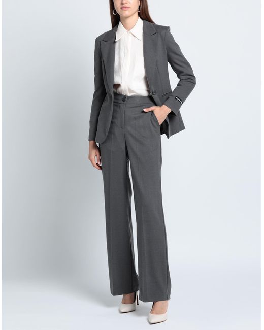 Soallure Gray Suit Viscose, Polyester, Elastane