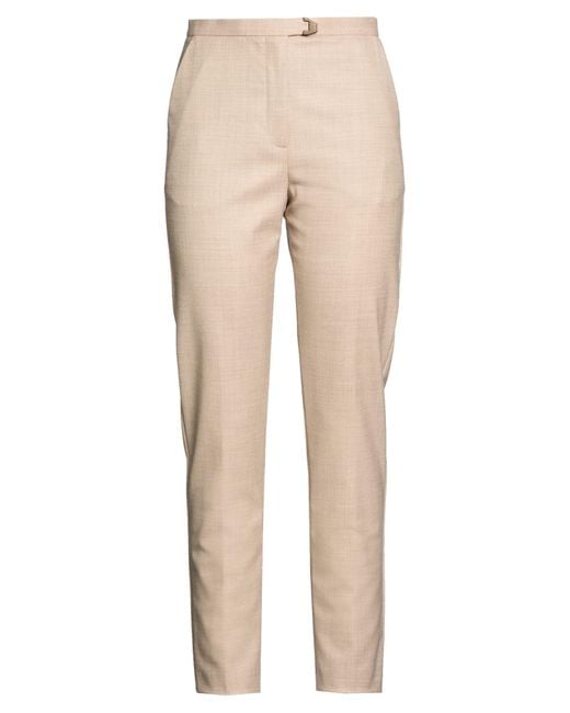 Agnona Natural Pants Wool, Elastane