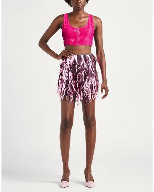 ROTATE BIRGER CHRISTENSEN Pink Fuchsia Top Viscose, Recycled Polyester