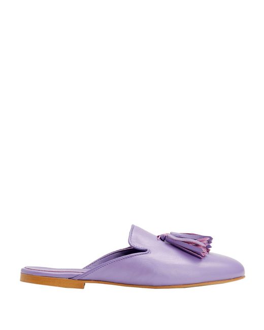 8 by YOOX Purple Mules & Clogs