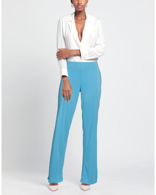 Diana Gallesi Blue Pants Polyester