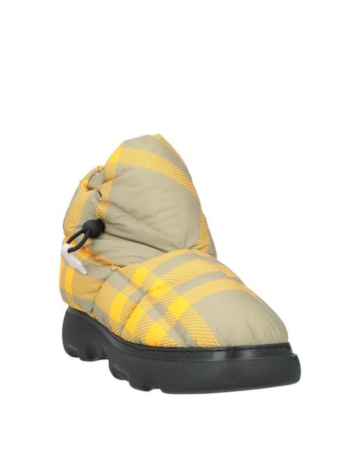 Burberry Yellow Check Drawstring Pillow Padded Ankle Boots, Brand Size 45.5 Us for men