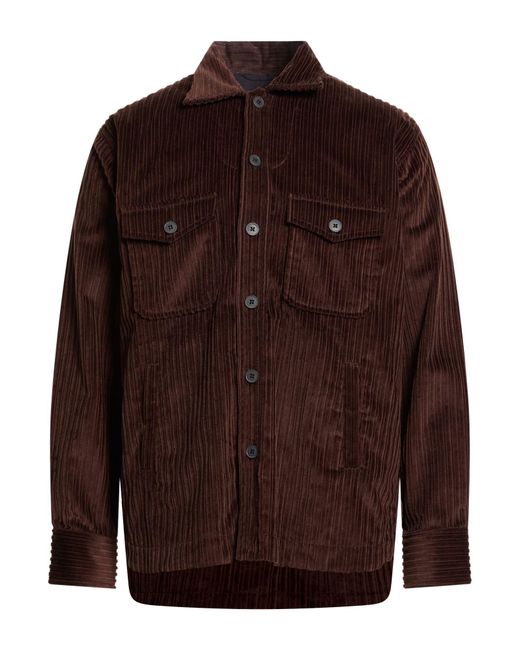 Robert Friedman Brown Chocolate Shirt Cotton for men