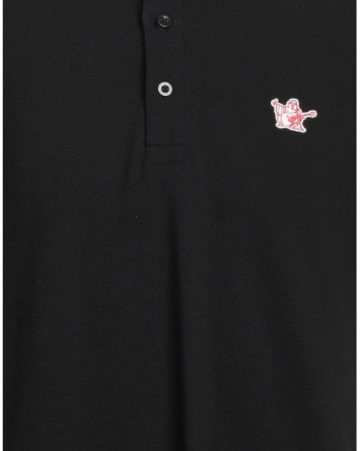 True Religion Black Polo Shirt Cotton for men
