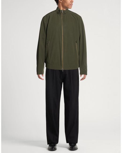 Paul & Shark Green Military Jacket Polyester, Elastane for men