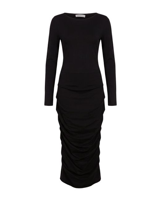 Nostrasantissima Black Maxi Dress Cotton, Elastane