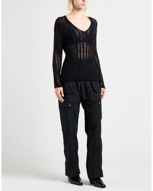 Alpha Studio Black Sweater Wool, Recycled Polyamide, Polyamide