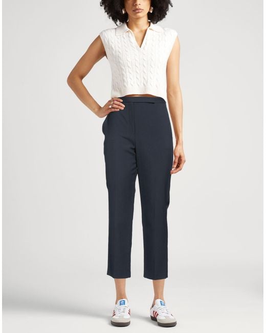 Theory Blue Pants Recycled Polyester, Virgin Wool