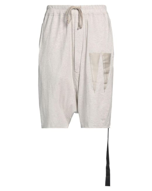 Rick Owens White Light Shorts & Bermuda Shorts Cotton for men