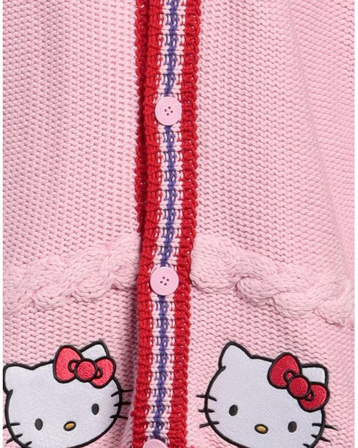 Gcds embroidered-logo knit cardigan - Pink