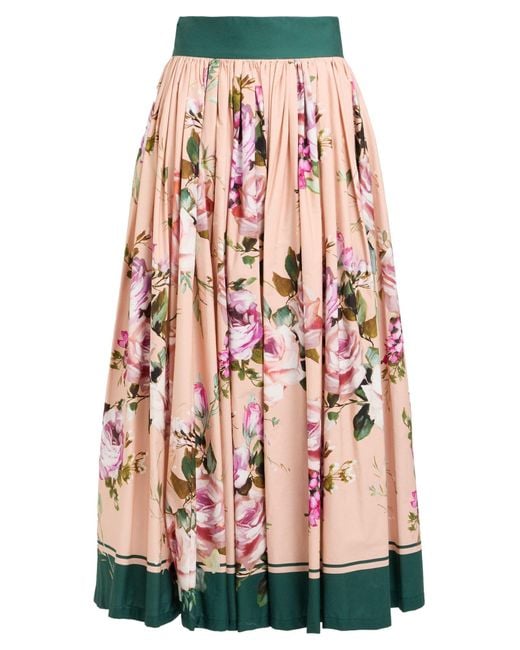 Dolce & Gabbana Pink Maxi Skirt Cotton