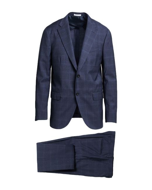 Boglioli Blue Suit Virgin Wool for men