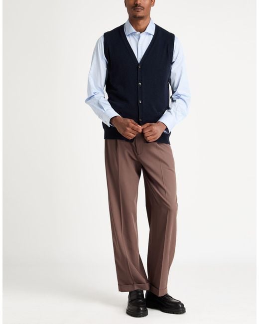 Piacenza Cashmere Blue Midnight Cardigan Cashmere for men