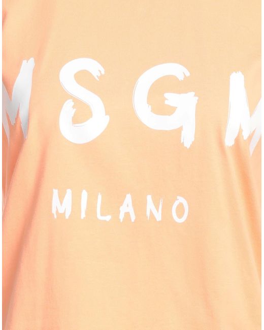 MSGM Orange T-shirts