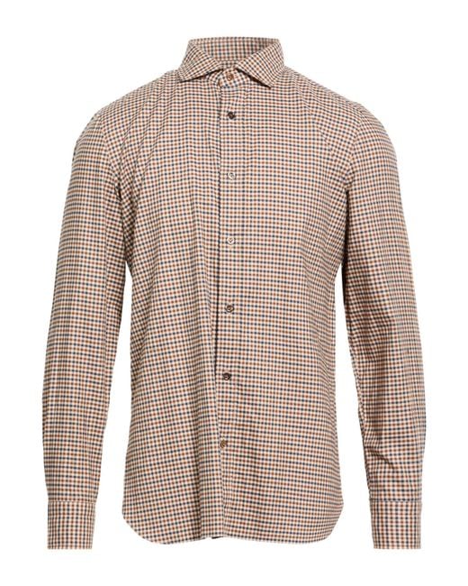 Giampaolo Brown Shirt Cotton for men