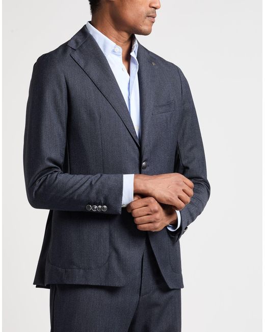 Tagliatore Blue Suit Virgin Wool for men