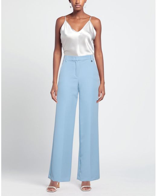 Liu Jo Blue Pants Polyester, Elastane