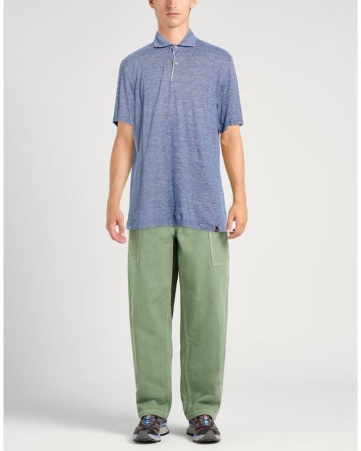 Boggi Blue Polo Shirt Cotton, Linen for men