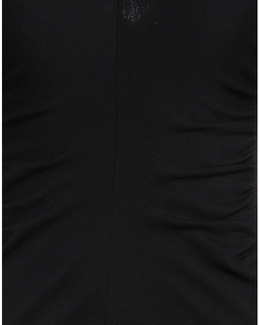 Emporio Armani Black Midi Dress Viscose, Polyamide, Elastane