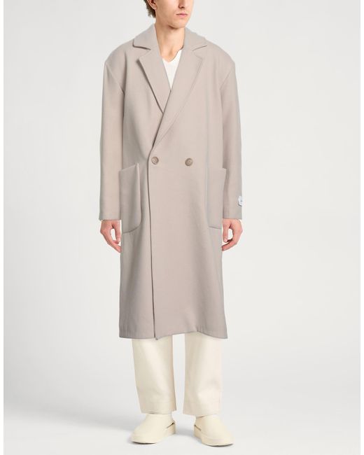 hinnominate Natural Coat Polyester, Viscose, Elastane for men