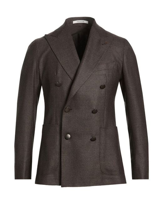 Tagliatore Black Blazer Virgin Wool for men