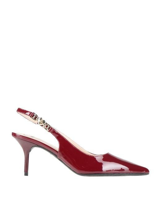 Love Moschino Pink Burgundy Pumps Leather