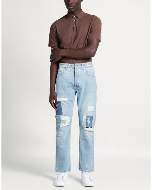 Palm Angels Blue Jeans Cotton for men