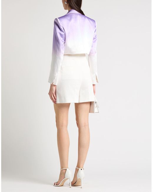 Sandro Purple Blazer Viscose, Linen