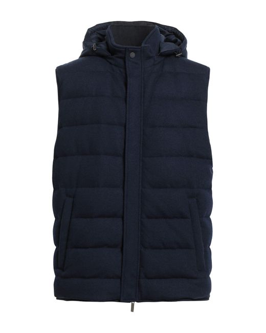 Maurizio Baldassari Blue Midnight Vest Virgin Wool for men