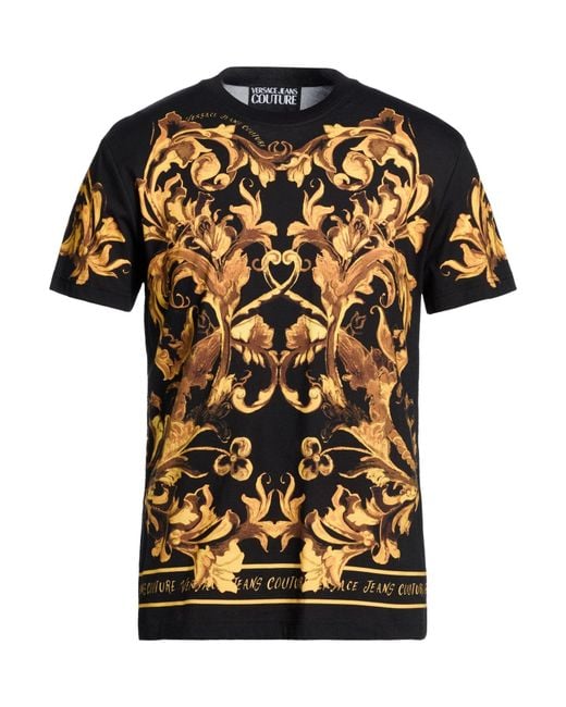 Versace Jeans Couture Black T-Shirt Cotton for men