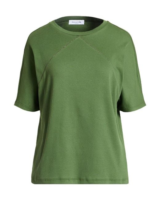 Fabiana Filippi Green T-Shirt Cotton, Elastane