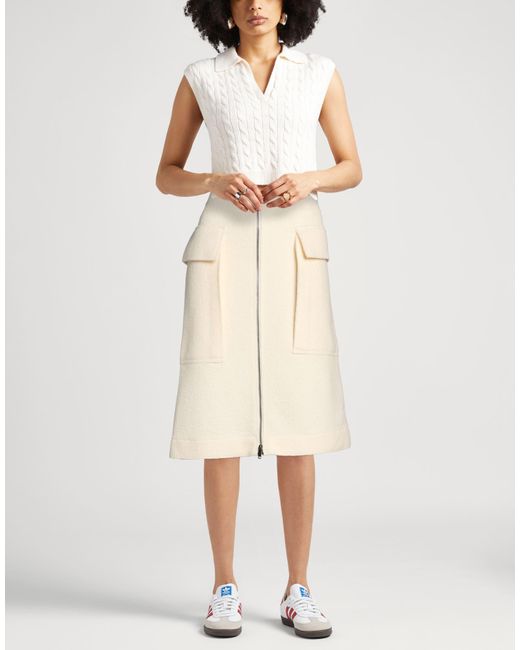 Iceberg Natural Midi Skirt Virgin Wool