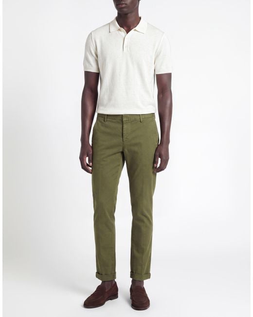 Dondup Green Pants Cotton, Elastane for men