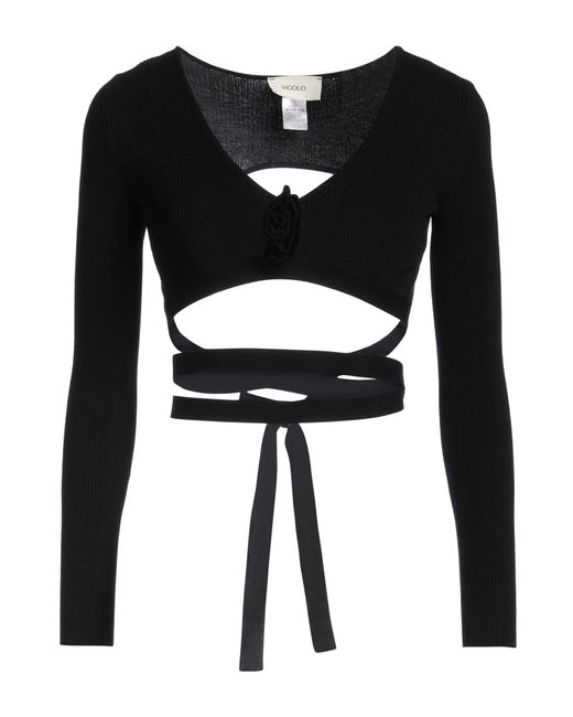 ViCOLO Black Sweater Viscose, Polyester