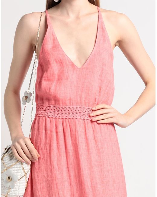120% Lino Pink Maxi Dress