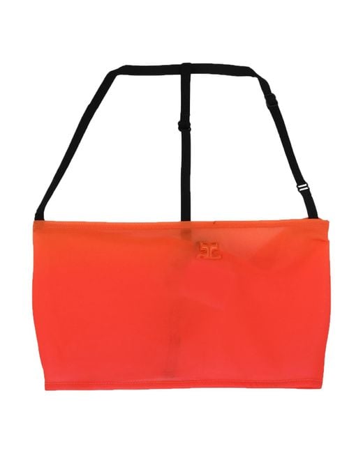 Courreges Red Top Polyester, Elastane