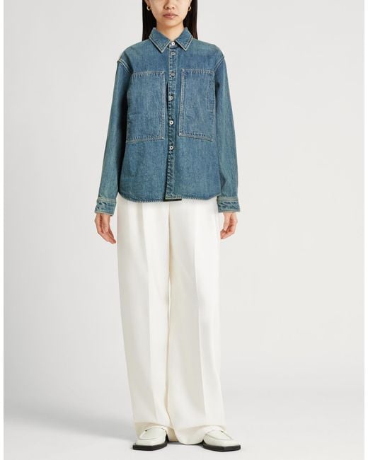 Jil Sander Blue Denim Outerwear Cotton
