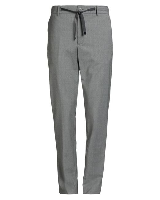 Brian Dales Gray Pants Wool, Polyester, Elastane for men