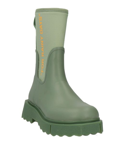Off-White c/o Virgil Abloh Green Ankle Boots